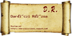 Daróczi Rózsa névjegykártya