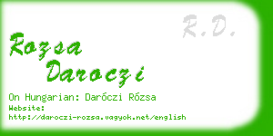 rozsa daroczi business card